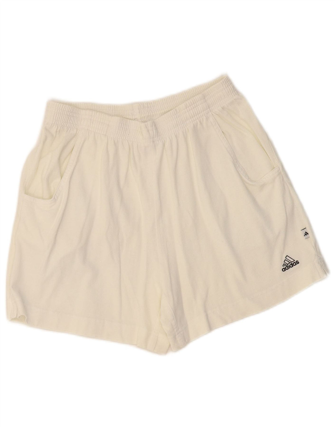 Pantaloni scurți sport ADIDAS pentru femei UK 16, mari din bumbac alb