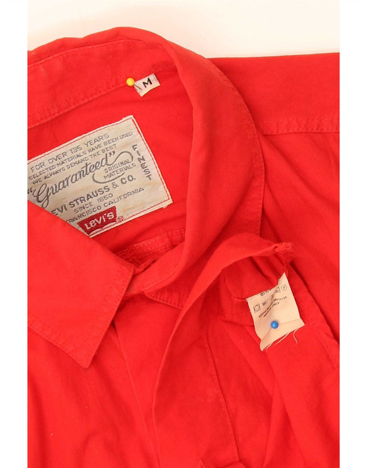Cămașă cu mânecă scurtă Levi's pentru bărbați, bumbac roșu mediu