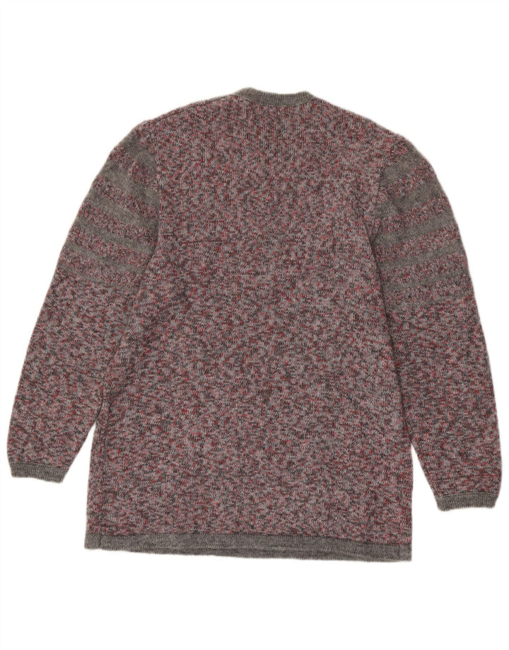 Pulover VINTAGE pentru damă cu decolteu rotund, mare, multicolor, pete