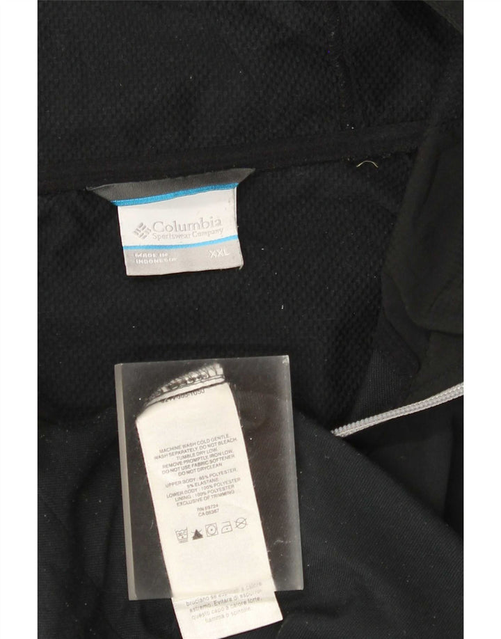 Jachetă de trening Columbia pentru bărbați, cu glugă, 2XL, poliester color bloc negru