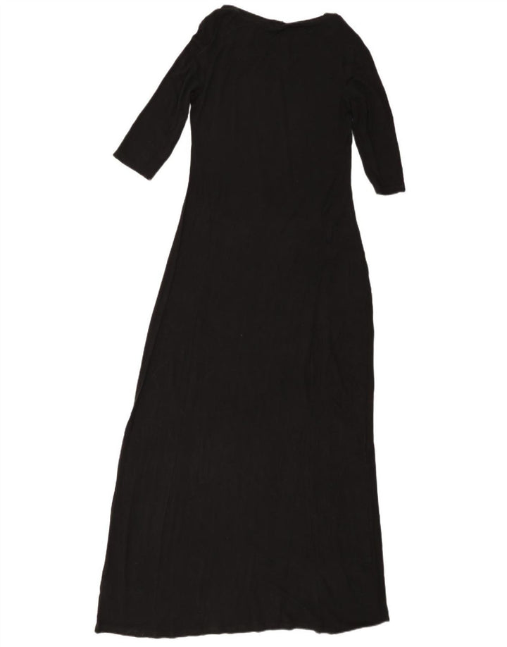 MOSSIMO rochie maxi cu maneci 3/4 pentru femei UK 10 mic, negru, raion