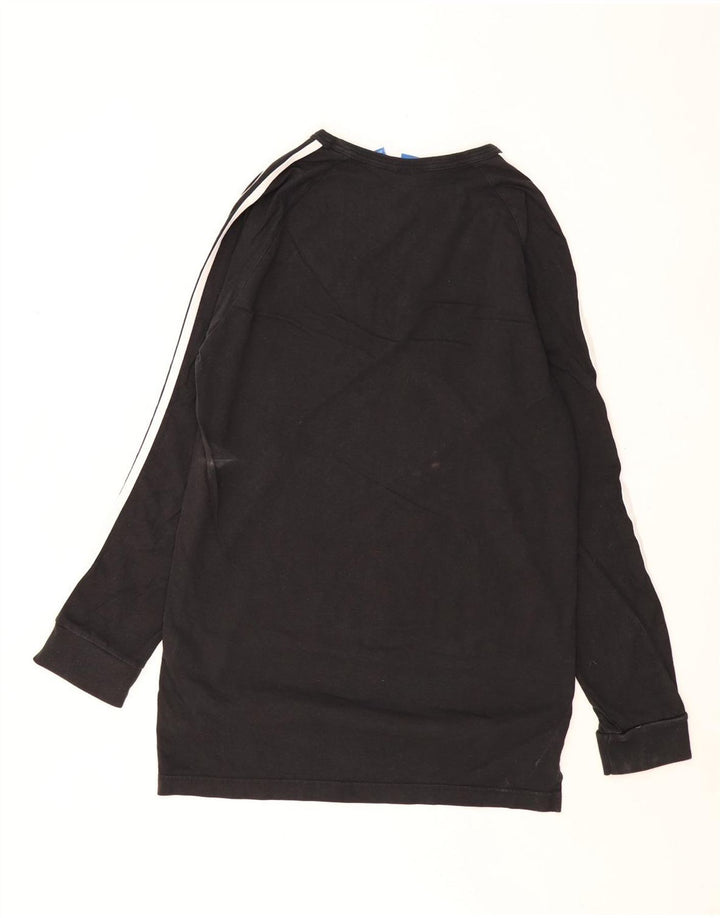 Top grafic ADIDAS pentru bărbați cu mânecă lungă, bumbac mediu negru