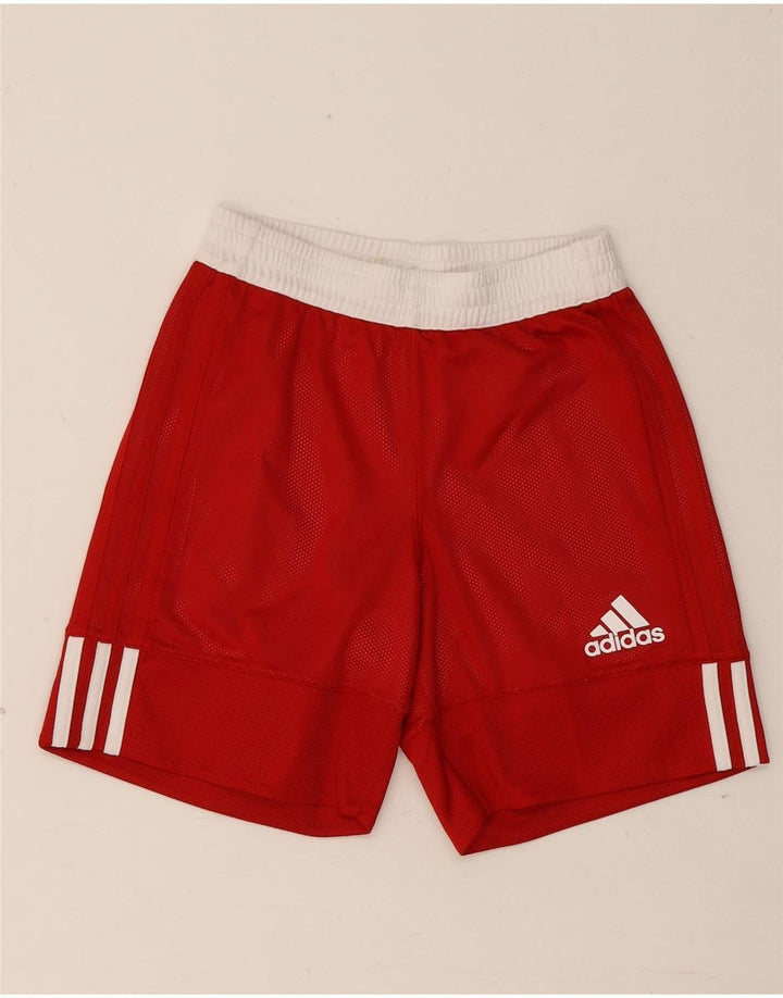 Pantaloni scurți sport pentru băieți Adidas 9-10 ani, roșu, poliester