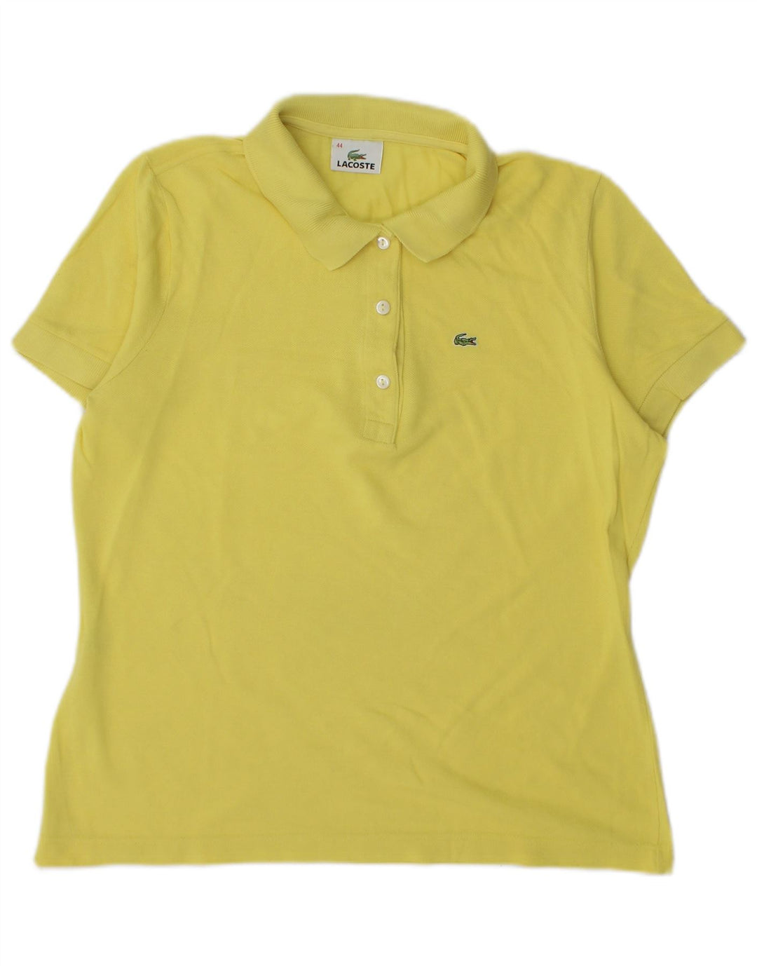 Tricou polo Lacoste pentru femei Mărimea 44 Bumbac galben mare
