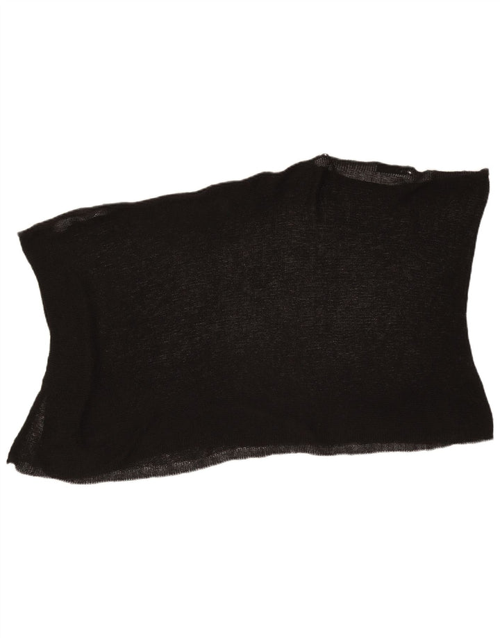 Bluză Poncho pentru femei Zara UK 12 Medium Negru Acrilic