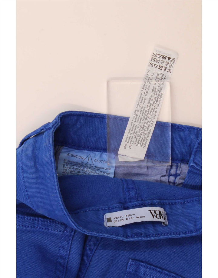 Blugi slim dama Zara EU 40 Medium L30 L33 Bumbac albastru