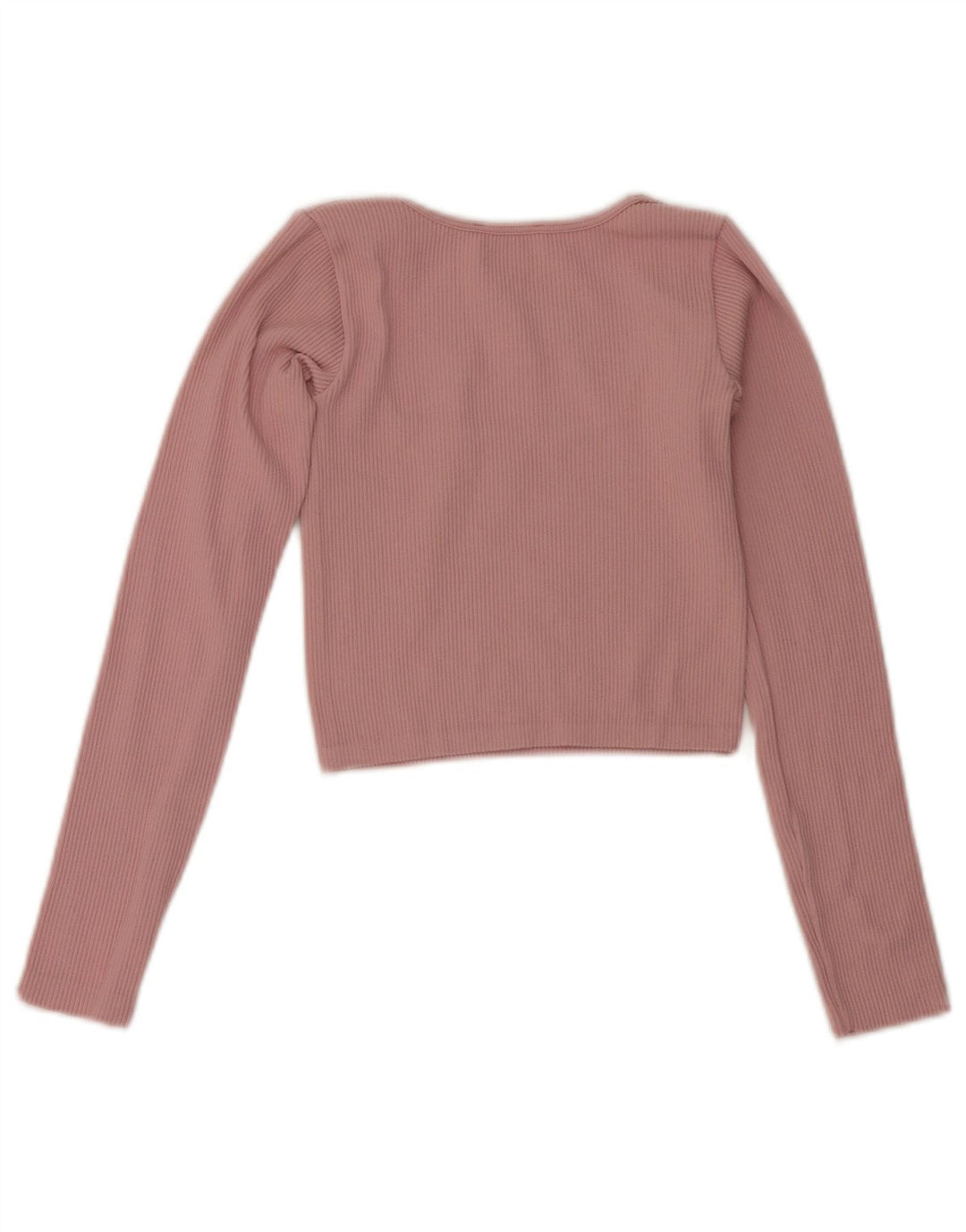 Crop Top pentru femei Zara cu mânecă lungă UK 4 XS roz poliamidă