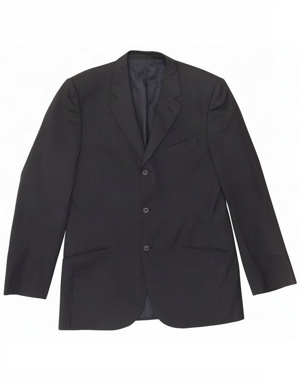 Carlo Pignatelli Jachetă pentru bărbați cu 3 nasturi, IT 52 XL, bleumarin, cu dungi