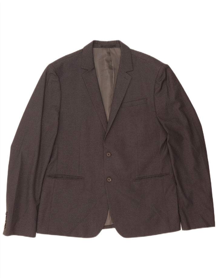 Jachetă pentru bărbați All Saints cu 2 nasturi, UK 42 XL, gri cu dungi