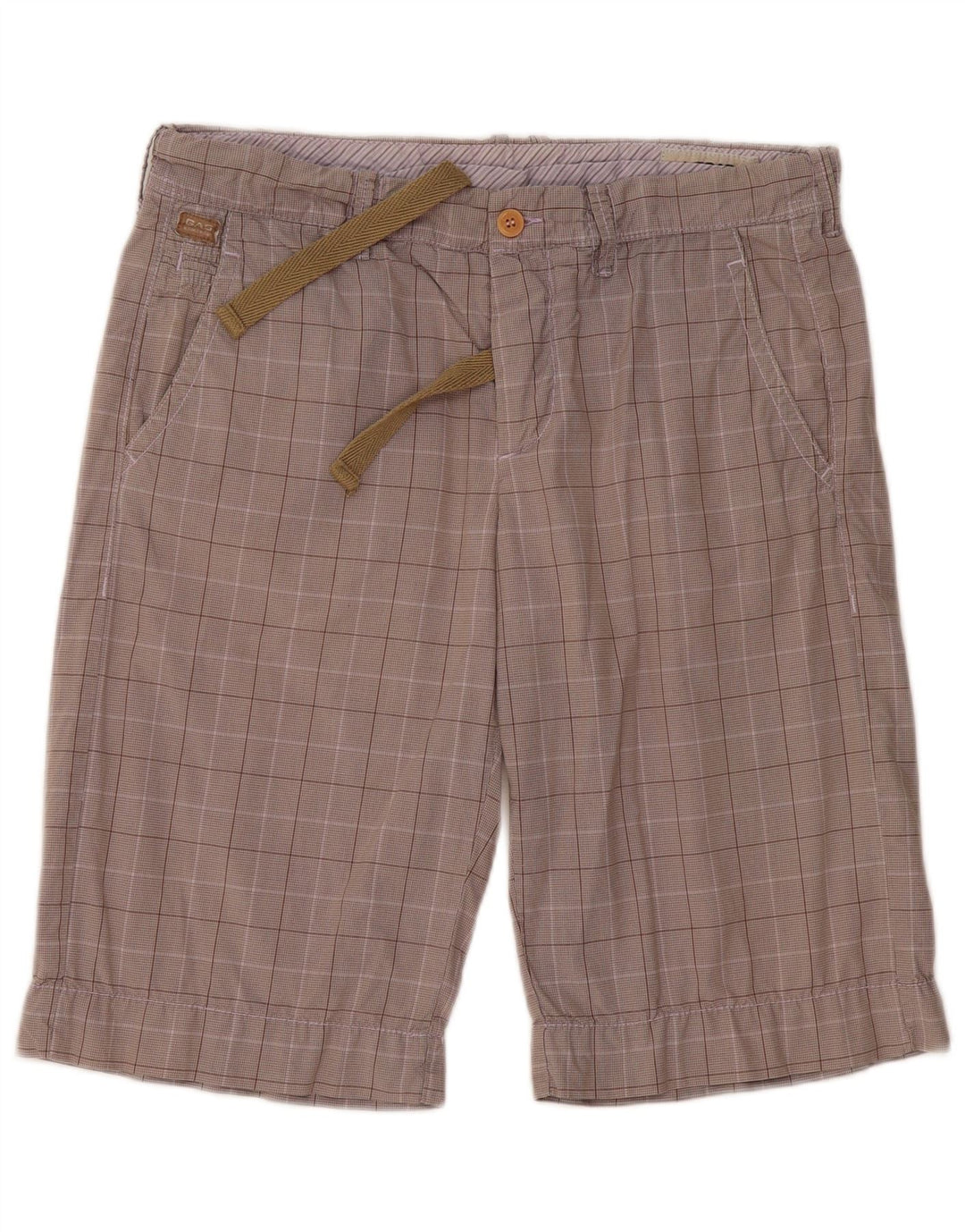 Pantaloni scurți chino pentru bărbați Gas W34 Large Gri Check