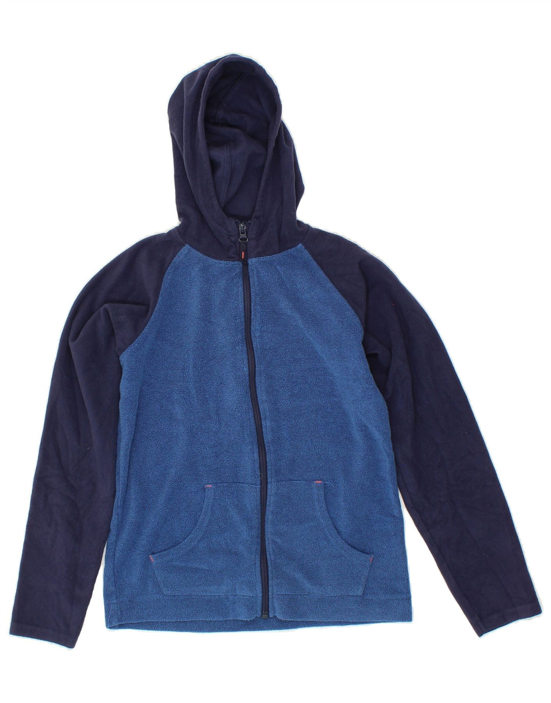 MOUNTAIN WAREHOUSE Boys Fleece Jacket 11-12 Years Navy Blue Colourblock Vintage Mountain Warehouse and Second-Hand Mountain Warehouse from Messina Hembry 