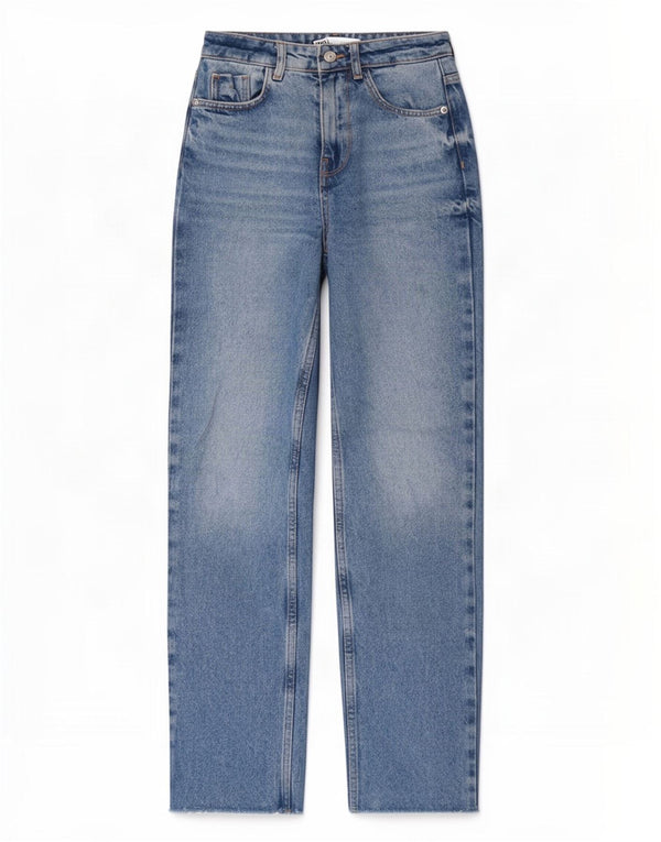 Blugi Drepți Femei Zara EU 32 2XS L22 L28 Bumbac Albastru