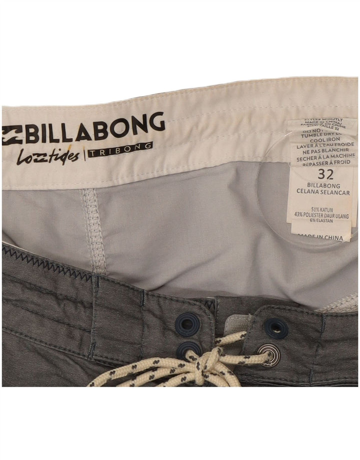 Pantaloni scurți de înot Billabong pentru bărbați, bumbac color bloc, gri mediu