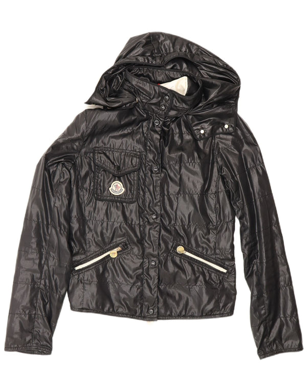 Jachetă de vânt pentru femei Moncler cu glugă, mărimea 1, neagră