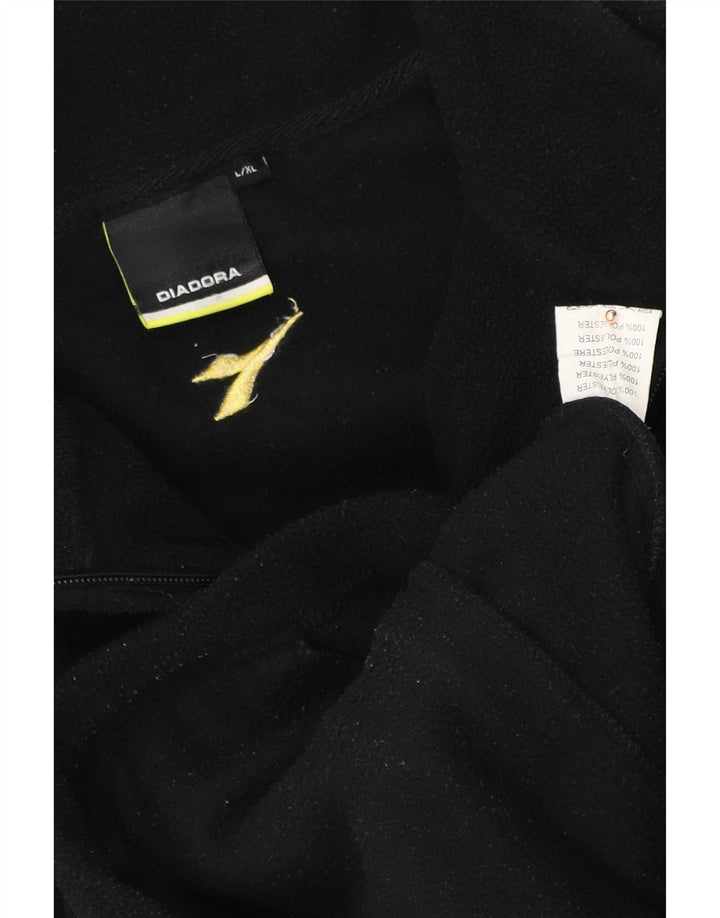 Jachetă din lână Diadora pentru bărbați UK 40, mare, negru, poliester color bloc