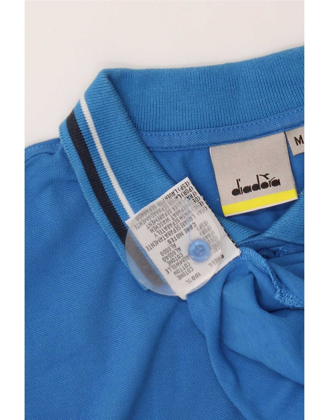 Tricou polo pentru bărbați Diadora, bumbac albastru mediu