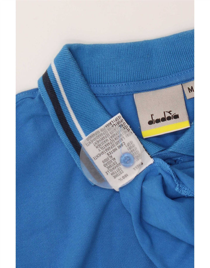 Tricou polo pentru bărbați Diadora, bumbac albastru mediu