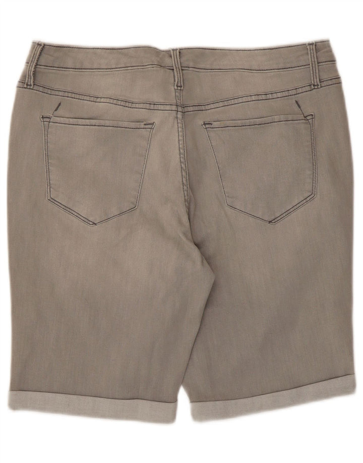Pantaloni scurți din denim cu talie medie Mossimo pentru femei Power Stretch US 12 Large W31 Gri