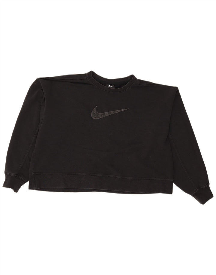 Pulover pentru femei Nike Crop Graphic Oversized Sweat UK 16 Large Black
