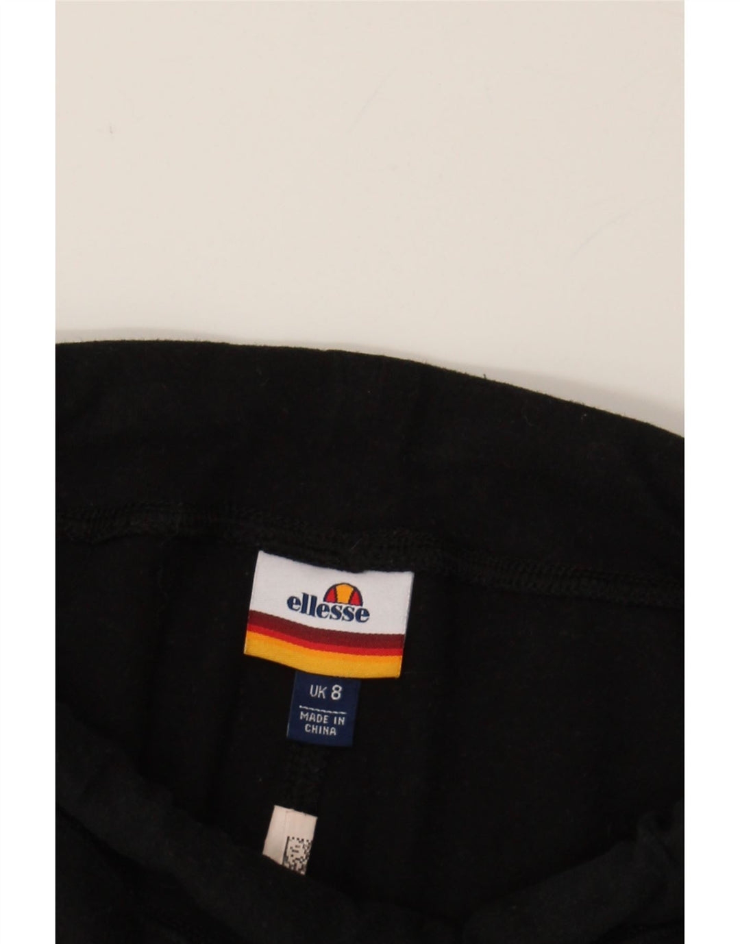 ELLESSE Womens Graphic Leggings UK 8 Small Black Vintage Ellesse and Second-Hand Ellesse from Messina Hembry 