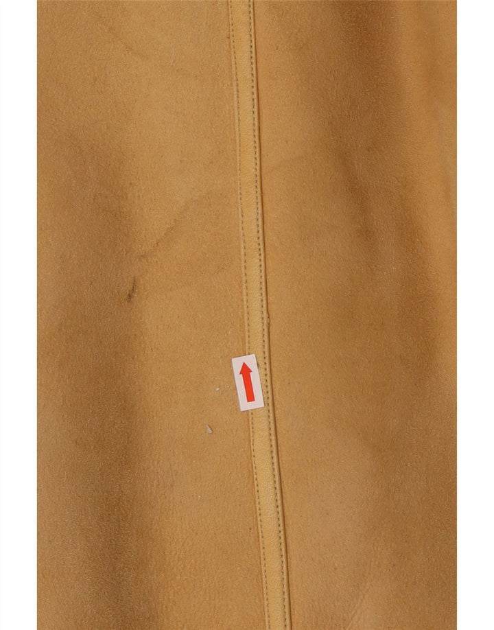 Palton din shearling vintage pentru femei IT 46 mare, bej, din shearling