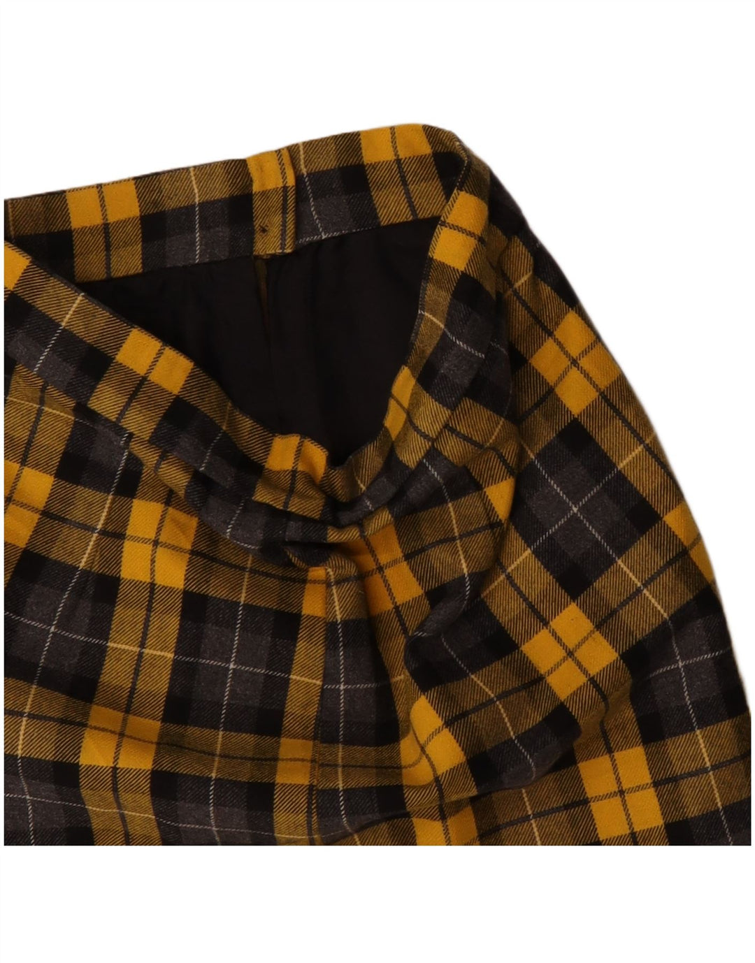 Fusta Mini Vintage pentru Damă W28 Medium Yellow Check