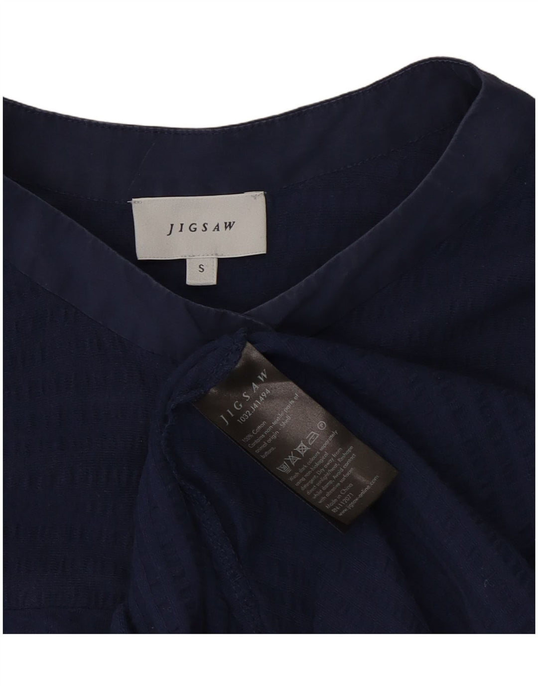 Jigsaw Rochie Maxi pentru Femei UK 10 Mic Bumbac Bleumarin