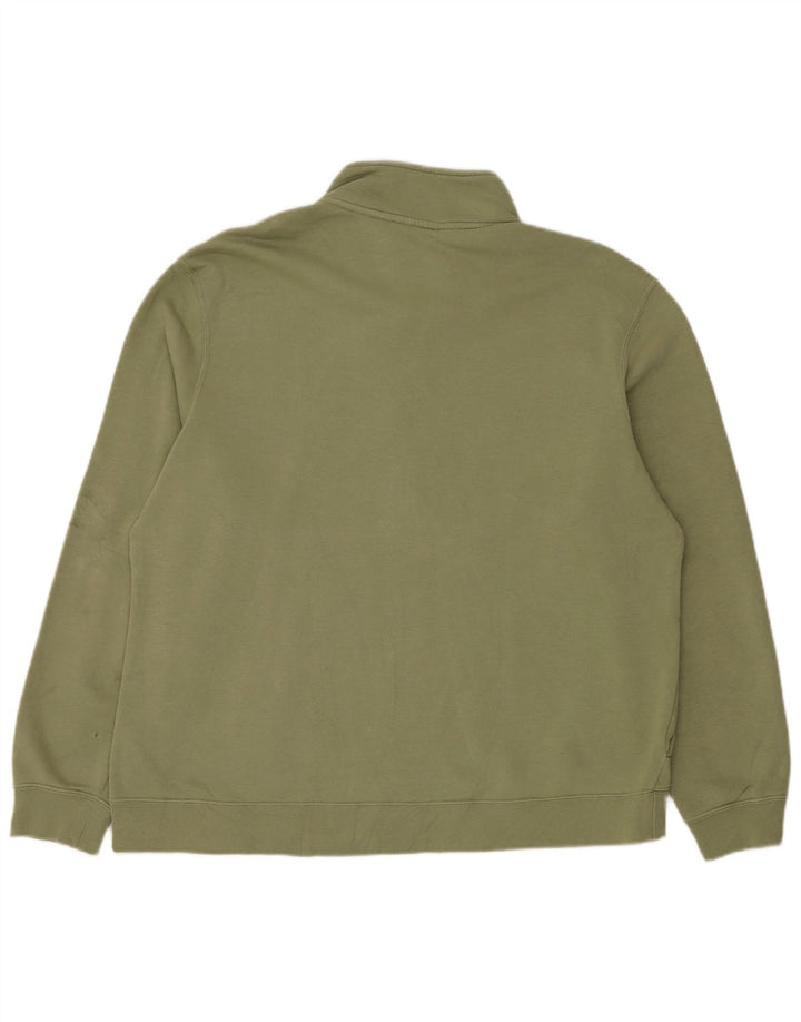 Hanorac pentru bărbați Nike, cu fermoar, cu gât, XL, bumbac verde