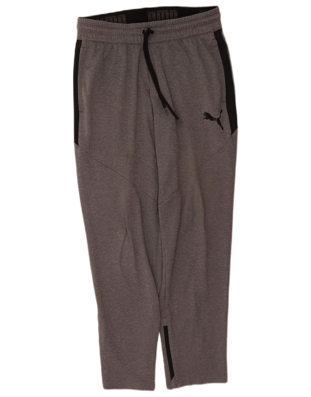 Pantaloni de trening Puma pentru bărbați, gri mediu, poliester color bloc