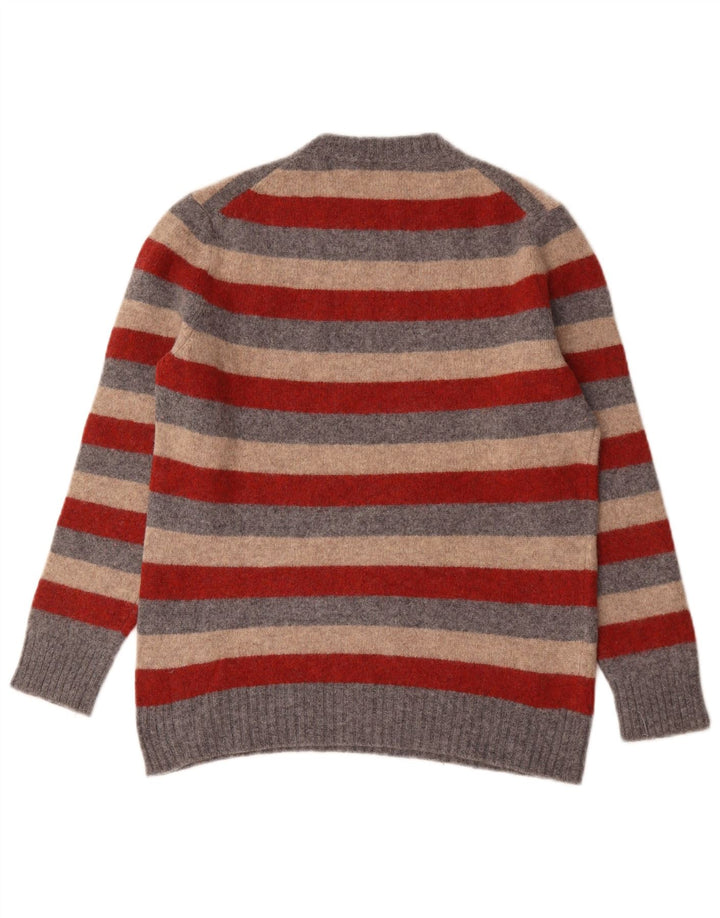 Pulover Benetton pentru bărbați, cu gât crew, cu dungi mari, multicolore