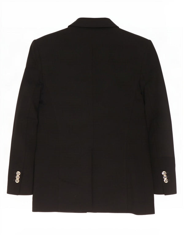 Jachetă Blazer pentru femei Zara, cu două piepturi, UK 10, poliester negru mic