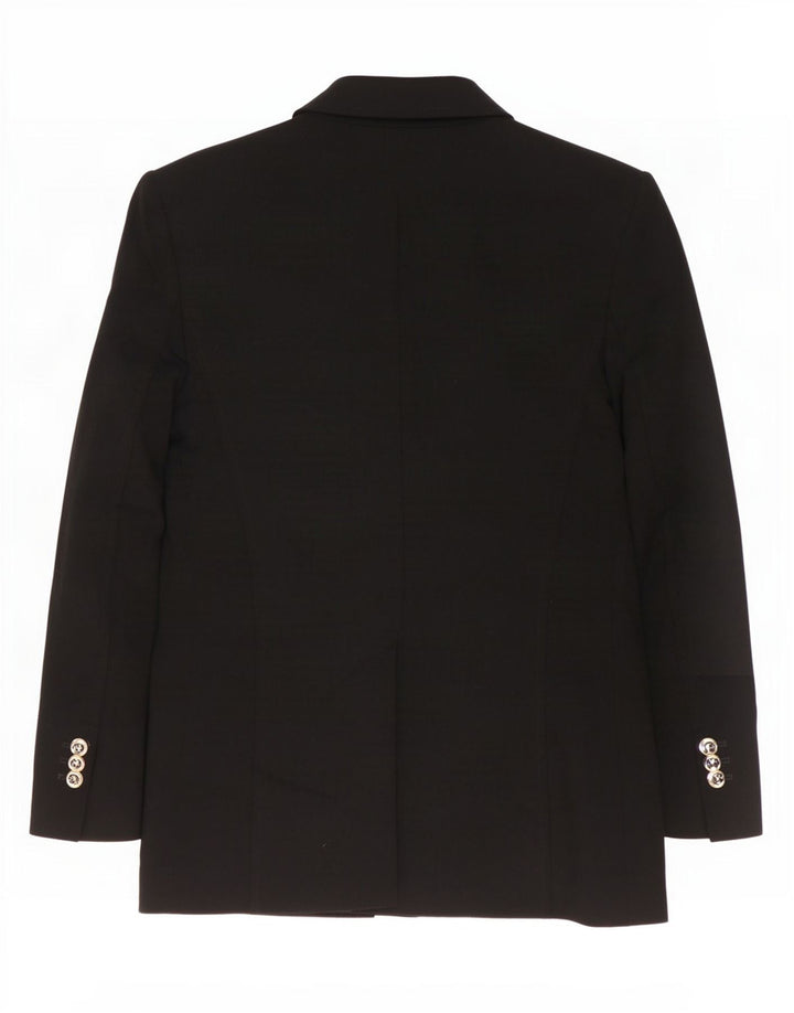 Jachetă Blazer pentru femei Zara, cu două piepturi, UK 10, poliester negru mic