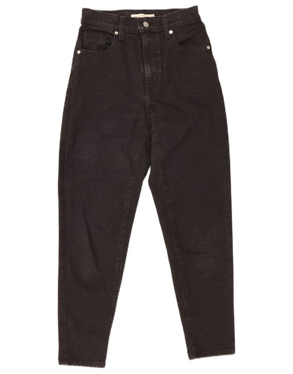 Blugi Levi's Mom cu talie înaltă pentru femei W25 L27 bumbac negru