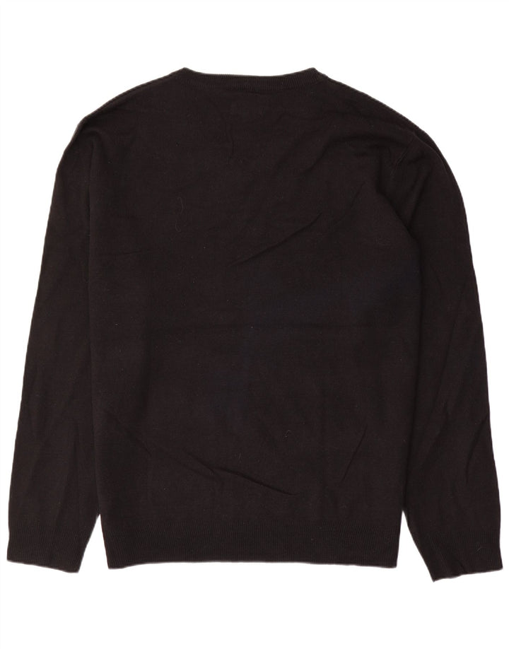 PIERRE CARDIN Pulover cu decolteu în V pentru bărbați, 3XL, acrilic negru