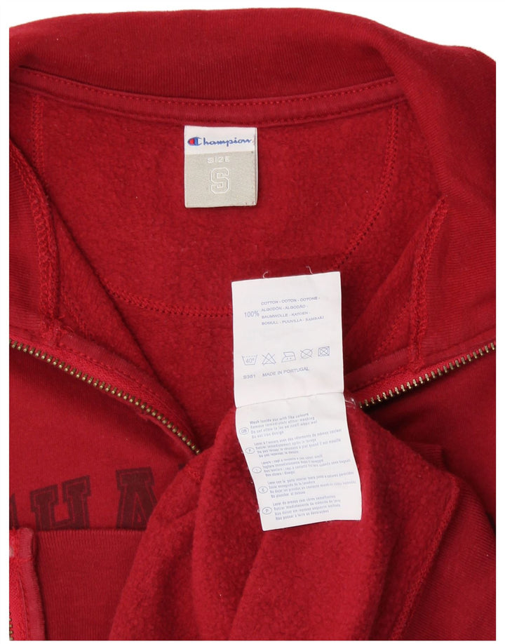 Jachetă de top pentru trening cu grafică pentru femei CHAMPION UK 10 Mic Burgundy