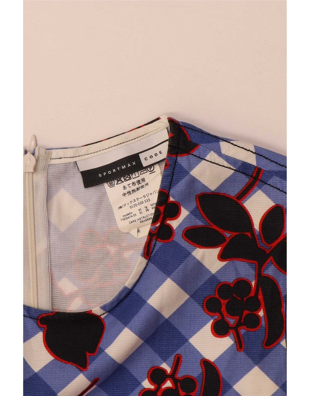 Bluză fără mâneci pentru femei Sportmax UK 12 Medium Blue Floral