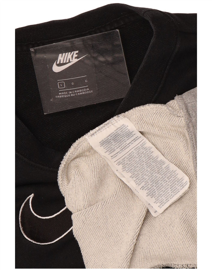 Pulover supradimensionat pentru femei NIKE UK 16, mare, negru, color block