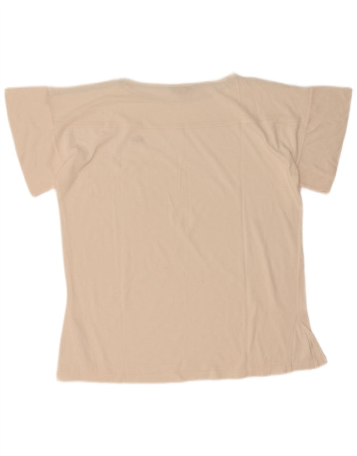 Tricou Lacoste Femei Top Marimea 44 Mare Bumbac Alb