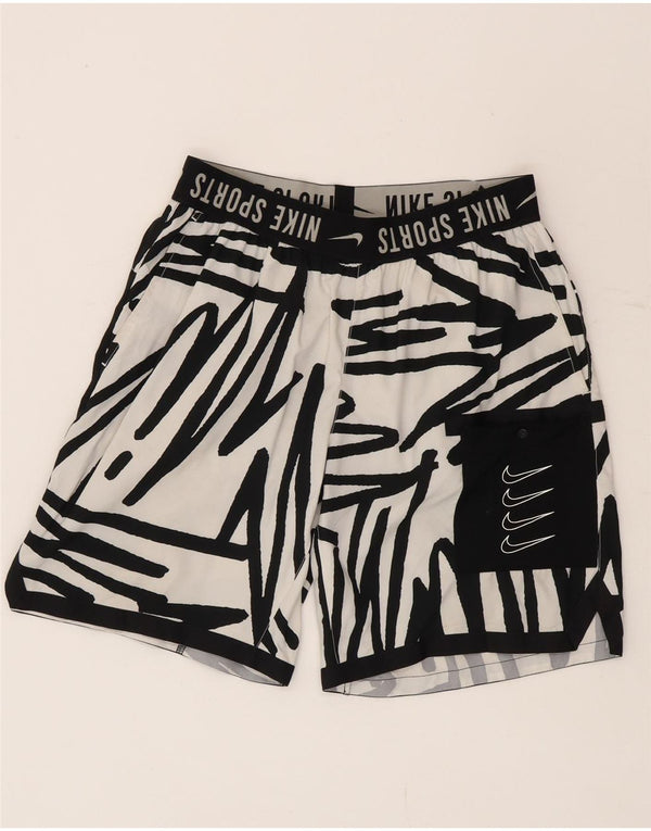 Pantaloni scurți de înot grafic Nike pentru bărbați, poliester alb, mic