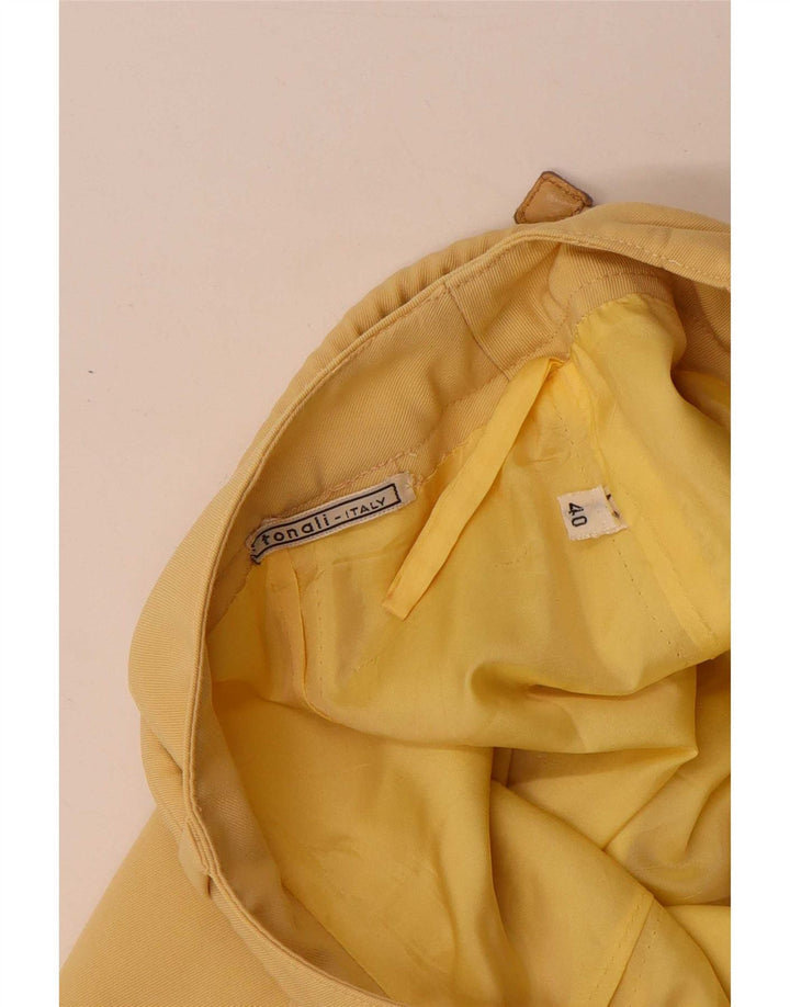 Fustă A-Line pentru femei Vintage IT 40 Small W27 Galben