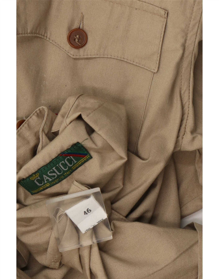 Jachetă militară pentru bărbați Casucci IT 46 Small Beige Bumbac