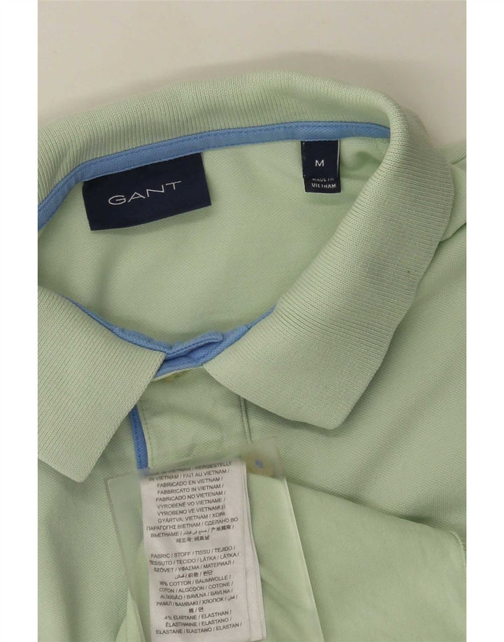 Tricou polo pentru bărbați Gant, bumbac verde mediu