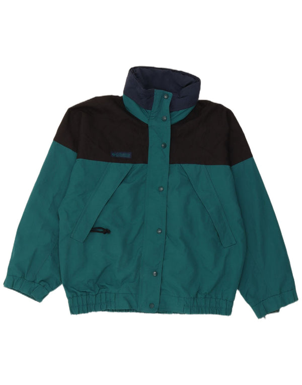 Jachetă de vânt cu glugă Columbia pentru femei UK 14 Medium Blue Colorblock