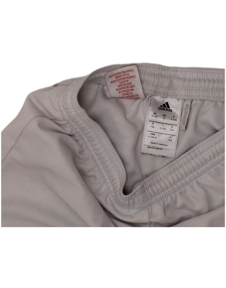 Pantaloni scurți sport ADIDAS Climalite 9-10 ani, alb, poliester