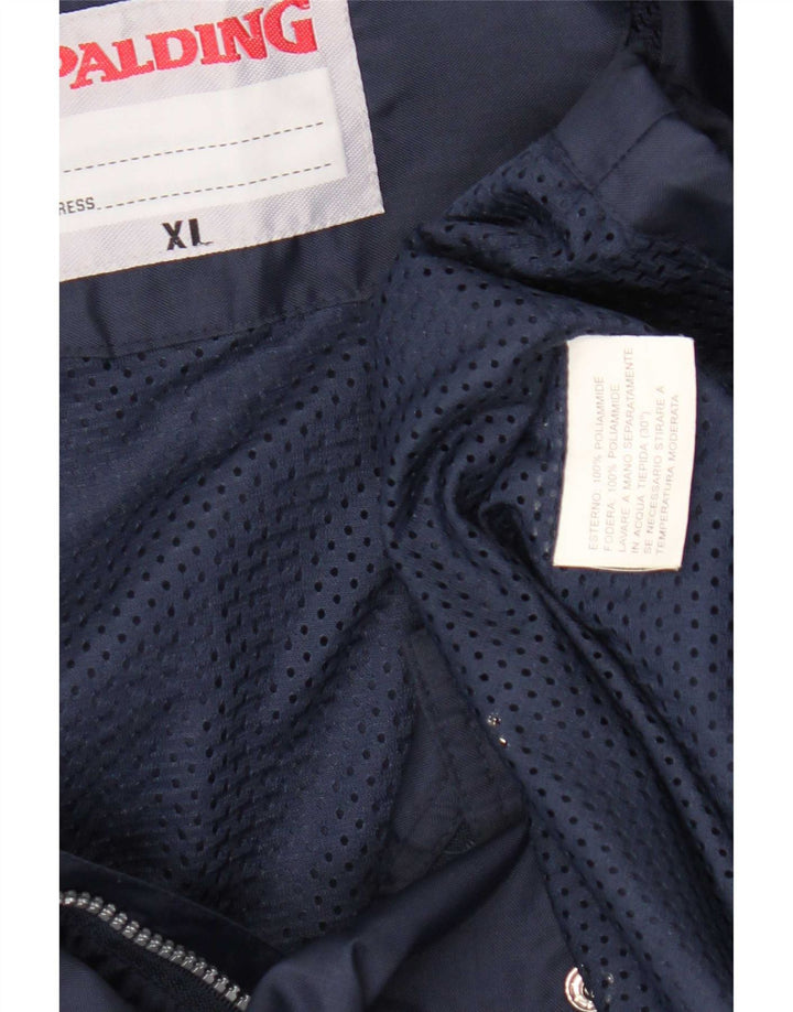 Jachetă de ploaie cu glugă Spalding pentru bărbați UK 42 XL poliamidă bleumarin