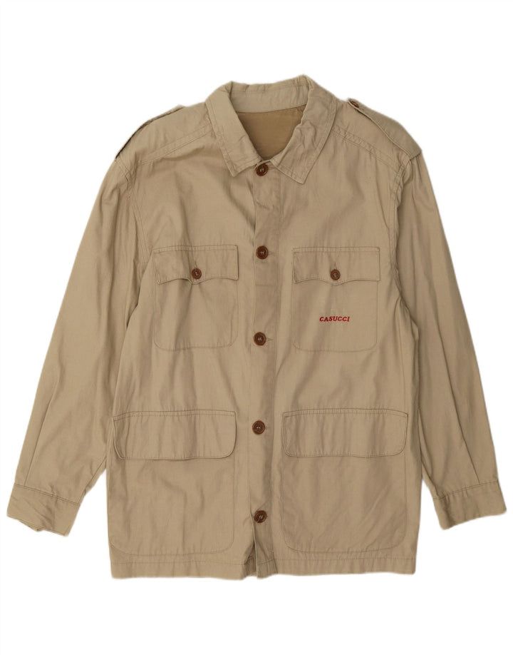 Jachetă militară pentru bărbați Casucci IT 46 Small Beige Bumbac