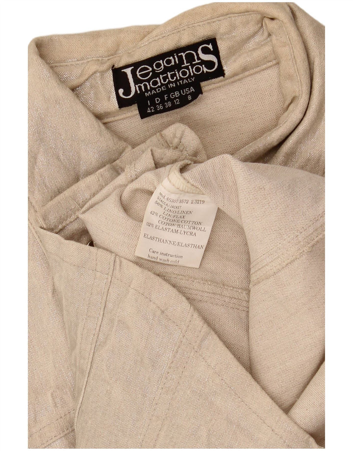 Jachetă bomber pentru femei Jegains Mattiolo UK 12 Medium Bej In