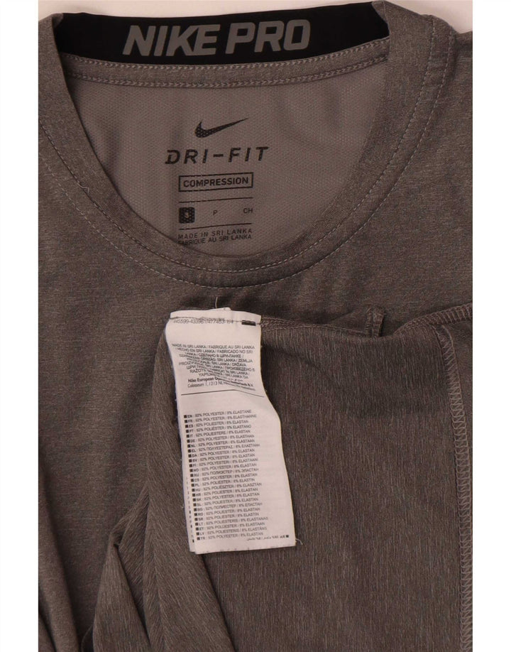 Tricou Nike Dri Fit Top cu mânecă lungă pentru femei UK 10, Gri mic, poliester color bloc
