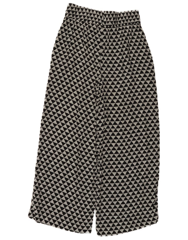 Pantaloni tăiați pentru femei Whistles UK 8 Small W26 L24 Black Geometric