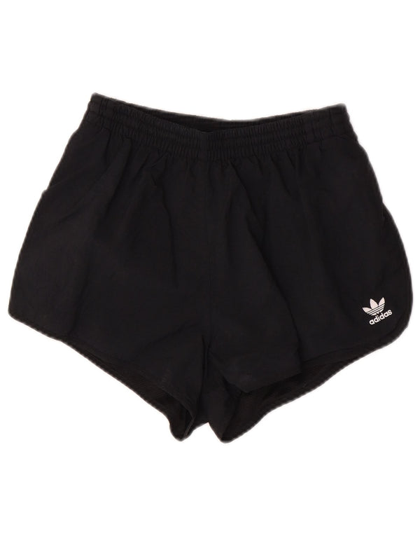 Pantaloni scurți sport Adidas pentru femei UK 8 Small Negru Poliester
